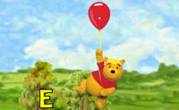 Help Winnie de Poeh om alle letters uit het woord te verzamelen.