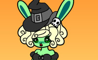 Escolha as melhores roupas de Halloween para esta bela coelhinha!