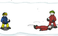 Gooi sneeuwballen naar je tegenstanders en win het sneeuwgevecht.