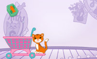 Mimi Mango is helemaal alleen in de dierenwinkel, en opeens vallen er allerlei spullen uit de schappen. Mimi pakt een winkelwagentje en probeert om alle spullen op te vangen. Help jij haar hierbij?