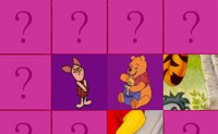 Zoek dezelfde Winnie de Poeh-kaartjes bij elkaar.