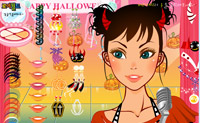 Vista esta princesa para uma assustadora festa de Halloween (Dia das Bruxas).