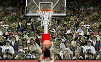 Vais jogar sozinho basquetebol na rua contra 6 outros jogadores. Tenta fazer um solo e chegar perto do cesto. A� tens de atirar.