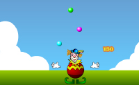Help deze clown om met de ballen te jongleren.