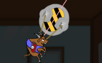 Probeer om met de stier alles kapot te maken !