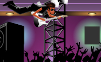 Werp de gitarist het publiek in en laat hem zo ver mogelijk crowd surfen!