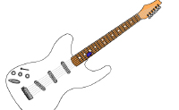 Treine guitarra com este jogo.