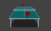 Hoe harder je slaat bij dit spelletje tafeltennis, hoe meer kans je maakt om de tegenstander te verslaan. Je kan de bal ook met effect slaan. Je moet tegen een bekende tafeltennisser spelen!