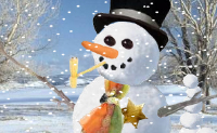 Klik op de blauwe pijltjes en bouw je eigen unieke sneeuwpop. 