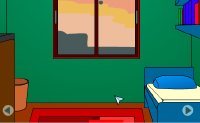Probeer te ontsnappen uit deze rode kamer met behulp van de gevonden voorwerpen.