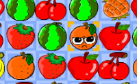 Maak rijen van 3 dezelfde fruitsoorten om ze weg te spelen van het bord.