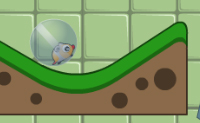 Probeer om met je hamster naar het vlaggetje te rollen.