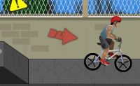 Maak de mooiste stunts op deze BMX fiets. Pas op dat je niet valt, want dan moet je weer opnieuw beginnen.