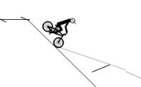 Teken een lijn welke de fietser moet volgen.