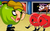 Escolha um Lutador de Fruta Xtreme e tente vencer 2 de 3 lutas! 