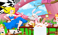 Gebruik alles wat je vindt en decoreer de wereld van Alice!