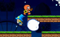 Probeer om in dit spel je magische krachten te gebruiken en de poppetjes om te toveren tot sneeuwballen.
