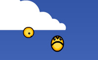 Spring op de smileys om zo hoog mogelijk te komen.