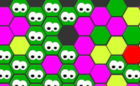 Verspreid het kleurvirus over alle cellen om naar de volgende level te gaan.