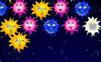 Schiet de sterren uit de lucht in dit bubble shooter-achtig spel!