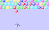 Je moet in het leuke spel Bubble Shoot drie dezelfde gekleurde ballen op een rij zien te krijgen. Dan ontploffen ze. Probeer zo lang mogelijk om de ballen van de grond te houden. Door ze te laten ontploffen kun je dat zo lang mogelijk uitstellen en haal je een hogere score!