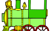 Kleur deze locomotief mooi in.