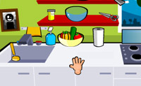 Je kan kiezen tussen 3 spellen. Je kan kip koken, een test over koeling doen en de keuken schoon boenen. Probeer daar alles goed te doen.