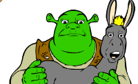 Kleur Shrek mooi in.