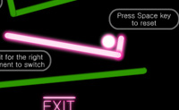 Begeleid de bal naar de exit door middel van het aan en uit zetten van de neon lampen.