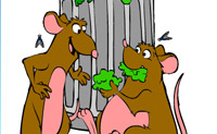 Geef deze schattige ratten een leuk kleurtje.