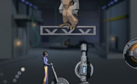 Schiet de robot neer voordat hij jou kanon kapot maakt. Je kunt de robot raken door slim gebruik te maken van de ronde bumpers.