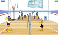 Je speelt als Daffy Duck volleybal tegen een grote eend. Zorg ervoor dat je elke partij wint. Onder de wedstrijd krijg je ook powerups, als je deze gebruikt sla je extra hard.