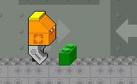 In dit spel moet je zorgen dat een grote vuilnisbak alle kleine vuilnisbakken opeet. Zorg dat hij overal bij kan door de legostenen te verplaatsen.