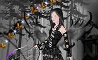 Kleed deze donkere engel mooi aan zodat ze naar haar gothic feestje kan gaan.