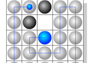 Het doel van dit spel is om de blauwe bal over alle vakken van het veld te laten bewegen. Klik op een vak om daar de blauwe bal te plaatsen. klik vervolgens op de richting waarin je de blauwe bal wil laten bewegen. De bal zal doorgaan tot hij een obstakel raakt.