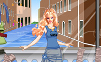 Barbie gaat op vakantie maar Itali�. Kleed haar mooi aan zodat ze met een goed gevoel over straat kan.