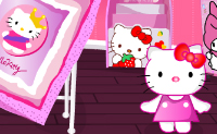 Probeer deze Hello Kitty kamer zo leuk mogelijk in te richten.