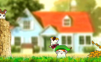 Probeer om zoveel mogelijk hamsters te vangen en veilig naar de berg bladeren te begeleiden, zonder dat ze op de grond vallen. 