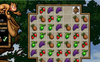 Verzamel de stukken fruit welke aan de zijkant worden aangegeven. Het aapje kan telkens maar 10 stukken fruit tegelijk vast houden.