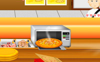 Tenta servir os clientes o mais r�pido poss�vel. Verifica que pizza eles querem, coloca os ingredientes e mete-a no forno. Verifica os teus mantimentos pois se os deixares esgotar tens de encomendar novos ingredientes.