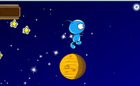 Salta de planeta em planeta e apanha as estrelas no caminho