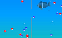 Verdeel alle rode en blauwe bubbels, rode bubbels moeten aan de linkerkant en blauw  bubbels aan de rechterkant. Als alle bubbels in het juiste vak zitten heb je de level gehaald.