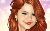 Faz � Selena uma bela maquilhagem para a sua pr�xima grava��o.