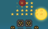 Apanha todas as estrelas mas evita as bombas e blocos com bordas afiadas.