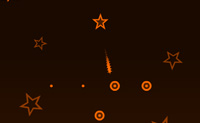 Tenta atingir todas as bolhas com a estrela laranja. Tem cuidado para que a tua estrela n�o aterre nos picos da laranja.