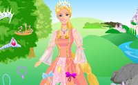 Kleed deze Barbie leuk aan zodat ze samen met haar droomprins kan ontsnappen.
