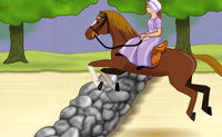 Corre pela estrada com o cavalo e tenta apanhar toda a comida que conseguires ao longo do caminho. Salta sobre os obst�culos que se te depararem.