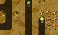 Apanha todos os tesouros mas n�o te deixes apanhar pelos zombies!