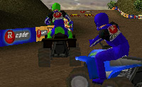 Je gaat met je quad racen. Op het parcours kan je leuke stunts uithalen.