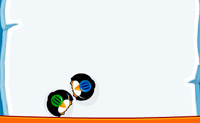 Speel dit spel alleen of met zijn twee�n! Duw de andere Pingu�n het water in!